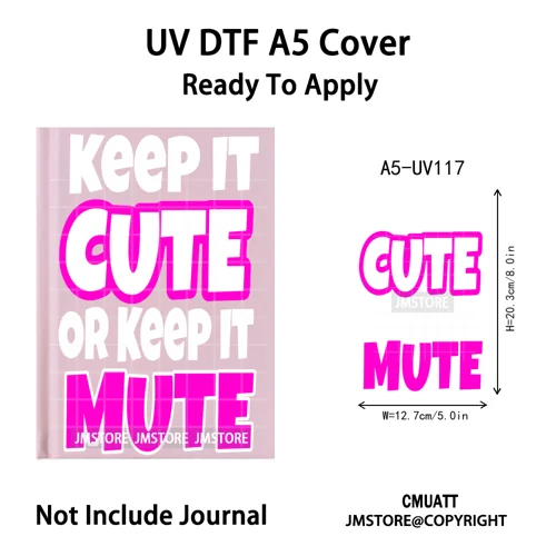 Hustle Hard Quotes Small Business Owner UV DTF Notebook Cover Decals Ready To Apply Transfer Stickers Wraps For A5 Journal Cover