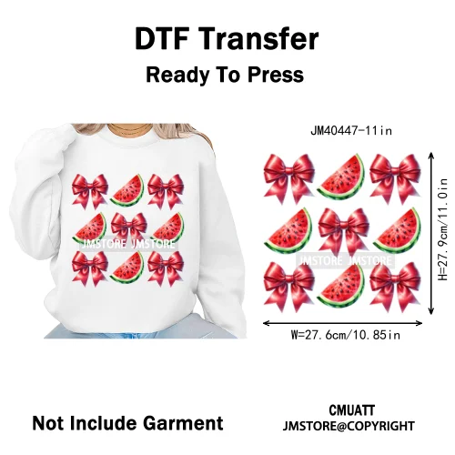 Hello Summer Vibes Watermelon Strawberry Fruit Festival Lover Coquette Iron on DTF Transfers Sticker Ready to Press for T-shirts