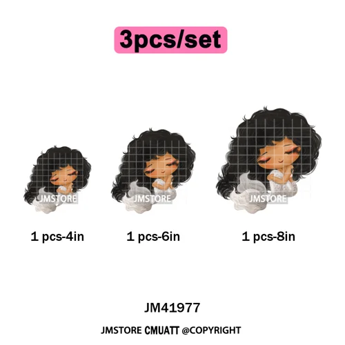 Cute Winter Christmas Girls Baby Mermaid Kids Cartoon Character Iron on DTF Washable Transfers Stickers Ready to Press for Texti