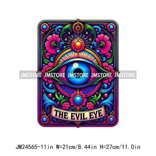 Funny Mexican Evil Eye Chismosa La Chigona Latina Skeleton Tarot Card Logos Iron On DTF Heat Press Transfer Stickers For Clothes