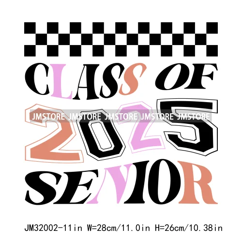 Twenty 25 Graduate Senior 2025 College Graduation Season Iron On DTF Heat Transfer Stickers Ready To Press For Clothes Bags