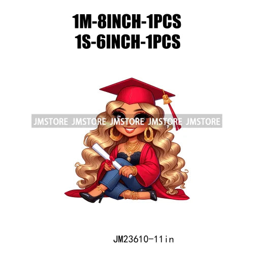 Chicano Graduation Para Mi Familia Si Se Pudo Chicano Educated Latina Sernior School Girls DTF Transfer Stickers For T-shirts