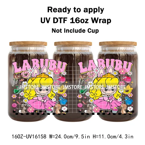 Colorful Cartoon Monster Dolls Princess UV DTF Stickers Ready To Transfer Cup Wrap Custom Labels For Libbey Can Glass Tumbler