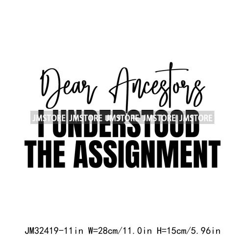 Black History Month 365 Juneteenth Vibes Afro Inspirational Quotes Iron On DTF Transfer Stickers Ready To Press For Clothing