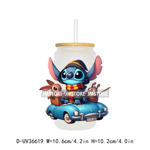 Magic Cartoon Wizard School UV DTF Transfer Stickers Decals Ready To Apply Waterproof For 16OZ Libbey Glass Can Cups Tumbler