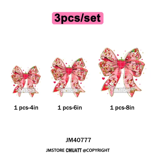Best Friends Birthday Cute Little Berry Girl Coquette Character Design Iron on DTF Transfers Stickers Ready to Press for Textile