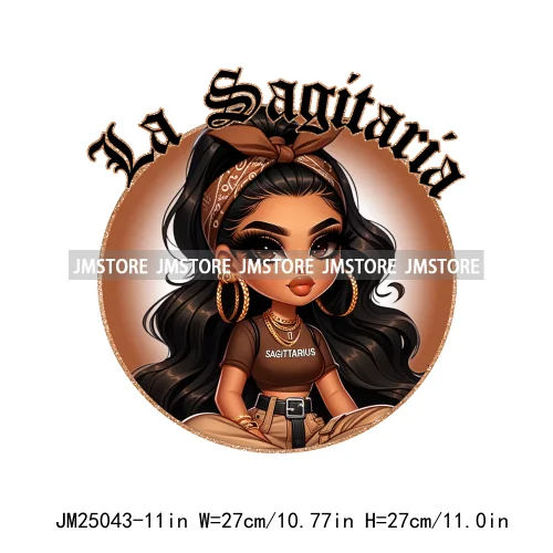 3d Custom Headband Hispanic Zodiac Girls Latina Constellation Lady DTF Iron On Transfers Stickers Ready To Press For T-shirts