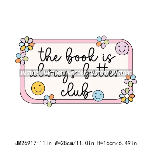 Readers Book Club Overthinker Mental Health Grab Life By Balls Positive Quotes DTF Iron On Transfers Stickers Decals For Clothes