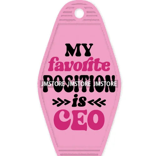 Wife Mom CEO Funny Quotes High Quality WaterProof UV DTF Sticker For Motel Hotel Keychain Small Business Mama