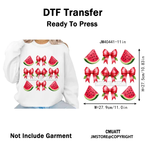 Hello Summer Vibes Watermelon Strawberry Fruit Festival Lover Coquette Iron on DTF Transfers Sticker Ready to Press for T-shirts