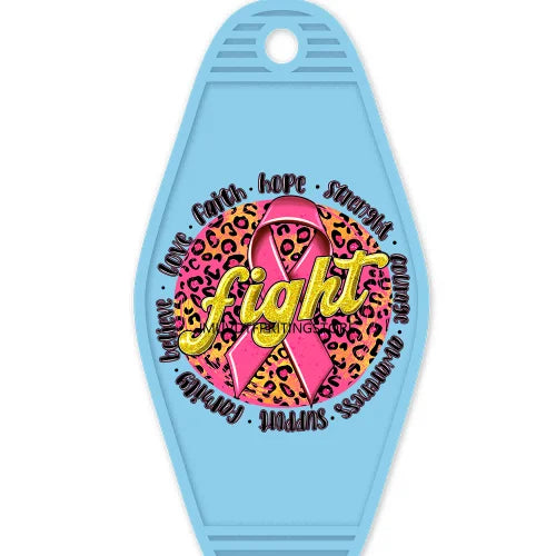 In October We Wear Pink High Quality WaterProof UV DTF Sticker For Motel Hotel Keychain Fight Breast Cancer