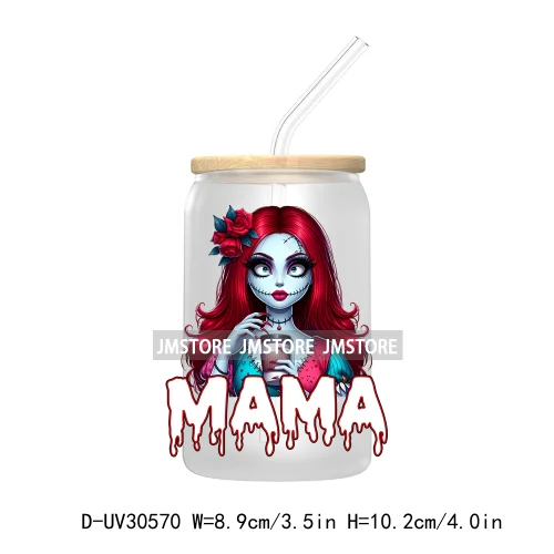 Halloween Horror Mama Dad Movie Killers UV DTF Transfers Stickers Decals For Libbey Cold Cups Mugs Tumbler High Quality Labels