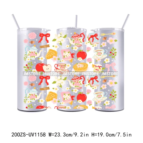 Cozy Season Fall Thanksgiving UV DTF Tumbler Wraps Durable Ready To Apply Transfer Stickers For 20OZ Straight Skinny Tumblers