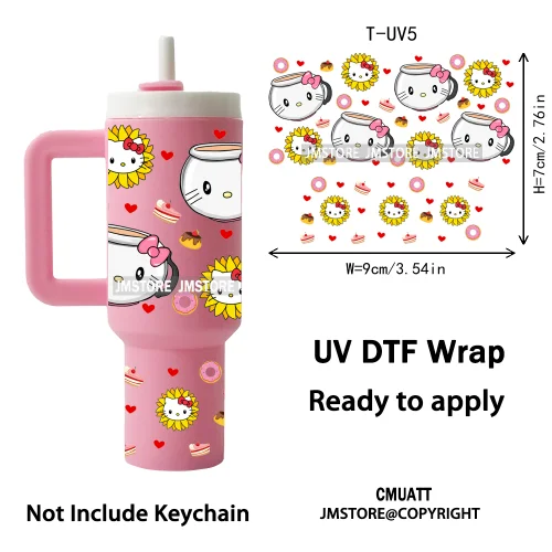 Wholesale Bulk Cartoon UV DTF Wraps Ready To Apply Transfer Stickers Waterproof For Mini Tumbler Keychain