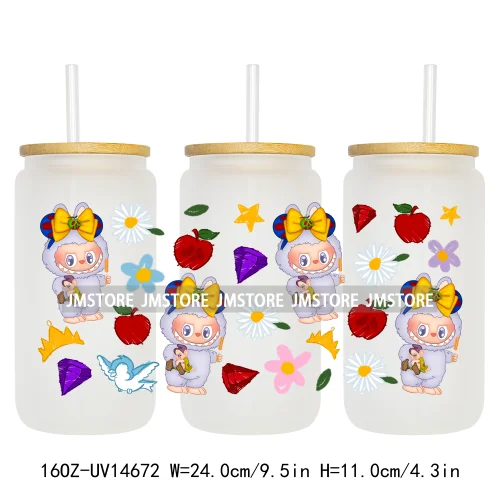 Funny Cartoon Character UV DTF Stickers Ready to Transfer Cup Wrap Custom Labels DIY Craft For Libbey Can Glass Tumblers Mugs