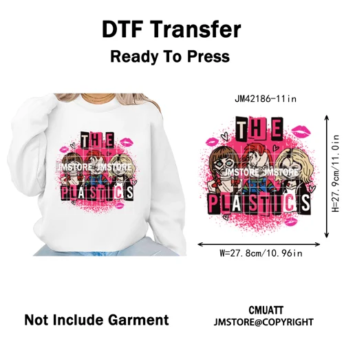 See You In Hell Scary Movie True Love Couple Halloween Season Iron on DTF Washable Transfers Stickers Ready to Press for Textile