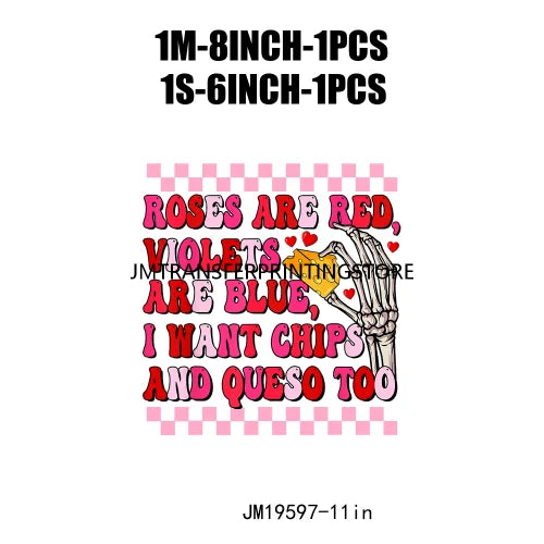 Mexican Latine Valentine's Day Concha Pan Ducle DTF Transfer Iron On Heat Press Sticker For Bag Pillow Hoodies