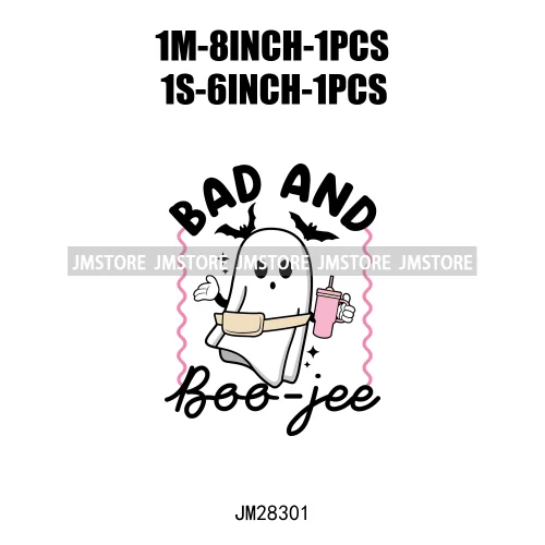 Howdy Halloween Spooky Book Lover Club Boo Jee Designs Ghosting You For Books Coffee Iron On DTF Transfers Stickers For Hoodies