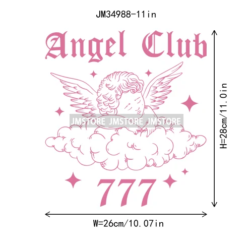 Funny Heart Love Numbers Sweet Valentine Cupid Baby Angel Club Iron On DTF Transfers Stickers Ready To Press For Sweatshirts