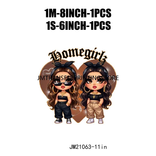 Chicana Religiosa Rose Gold Chola Chingona Bendecida Designs In My Coquette Era Homegirls DTF Transfer Stickers For Hoodies Bags