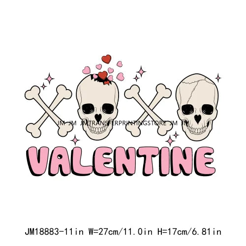 Hot All You Need Is Love Clouds Of Love Rose And Red Inside I'm Dead Skeleton Happy Valentines DTF Transfer Stickers For Clothes