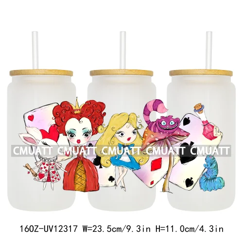 Cartoon Cute Kids Doll Girl Swiftie Love UV DTF 16OZ Stickers Glass Can Wrap For Libbey Cold Cups Mugs Waterproof DIY Craft