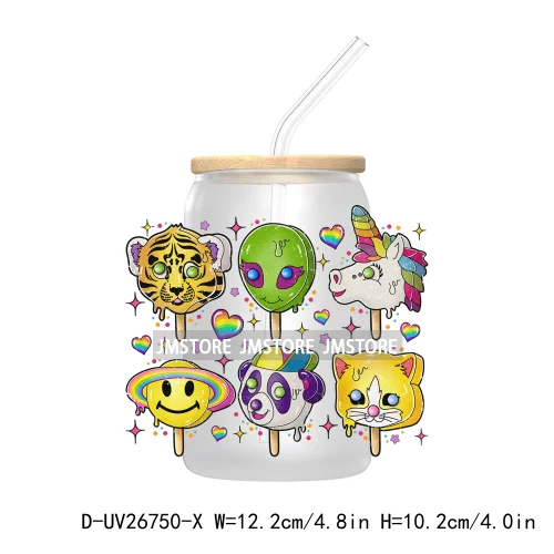 Horror Movies Ice Cream Cartoon Characters UV DTF Transfers Stickers Decals For Libbey Cold Cups Mugs Tumbler Waterproof Logo