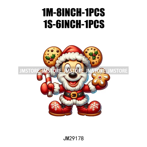 Special Delivery Characters Cartoon Santa Claus Christmas Gift Iron On DTF Transfers Stickers Ready To Press For Clothes