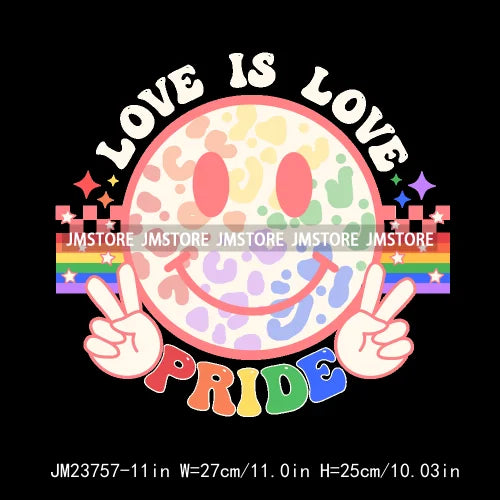 Colorful Pride Month LGBTQ Rainbow Butterfly Straight Against Hate Love Is Love Iron On DTF Transfer Stickers Logos For Clothing