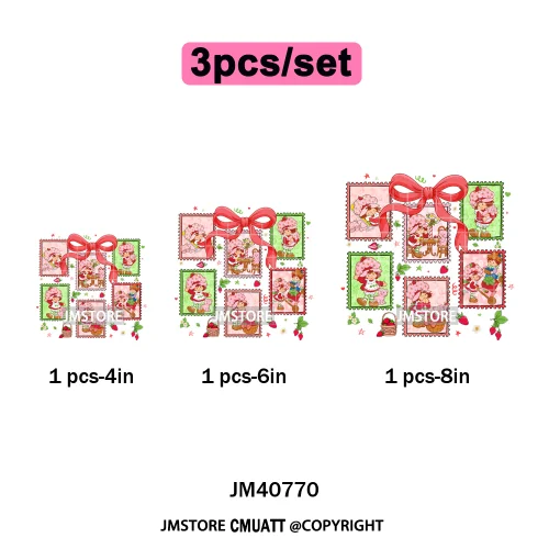 Best Friends Birthday Cute Little Berry Girl Coquette Character Design Iron on DTF Transfers Stickers Ready to Press for Textile
