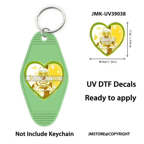 Halloween Horror Killer Energy Drink UV DTF Motel Keychain Decal Ready To Ship Durable Transfer Stickers Logo For Hotel Keychain