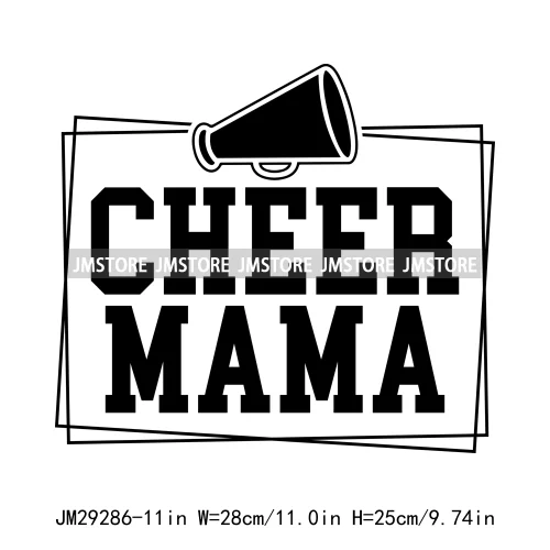 Cheer Mom Life Cheerleader Girls Camo Bow Dove Season Designs Iron On DTF Transfers Stickers Ready To Press For Clothes