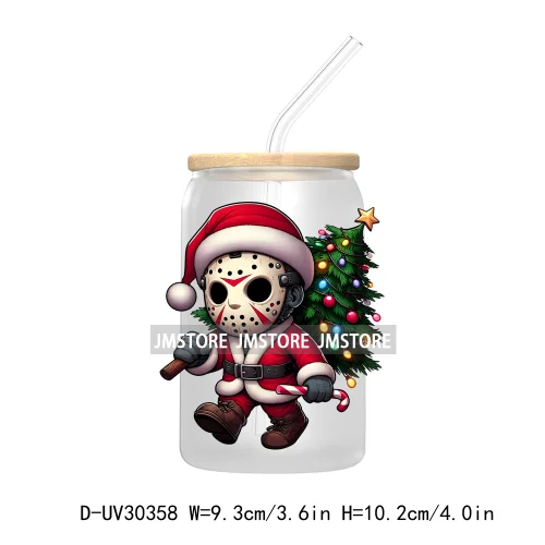 Christmas Horror Movie Killers UV DTF Transfer Stickers Decals For Libbey Cold Cups Mugs Tumbler High Quality Cartoon Characters