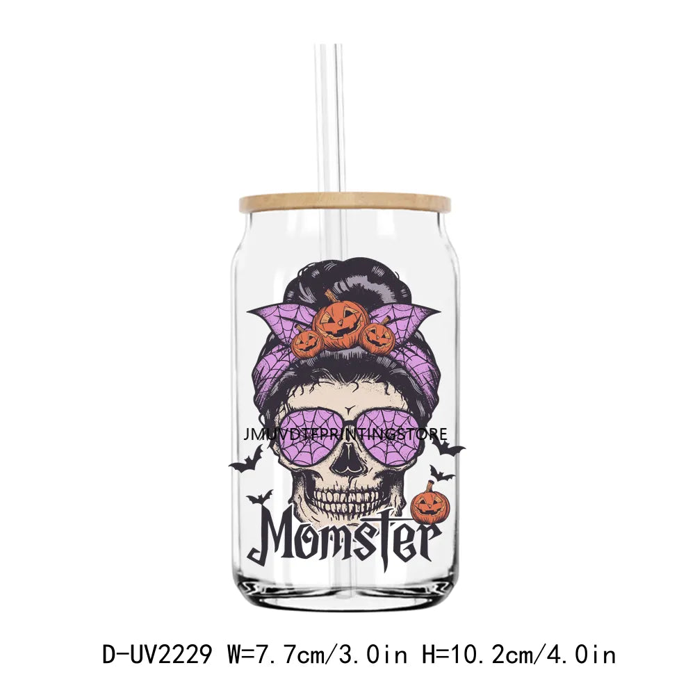 Howdy Pumpkin Boo Haw Halloween Momster UV DTF Transfers Stickers Decals For Libbey Cold Cups Mugs Tumbler Waterproof DIY Craft