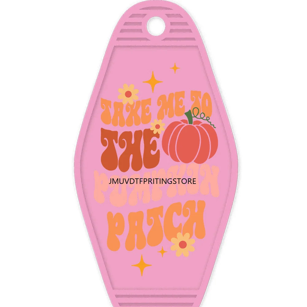 Thankful Fall Autumn Pumpkin Season High Quality WaterProof UV DTF Sticker For Motel Hotel Keychain