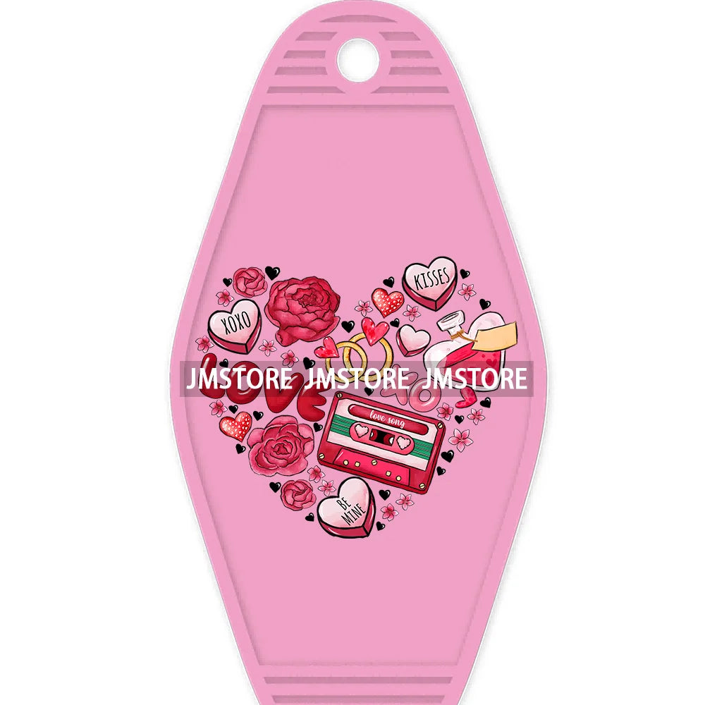 Loved To Death Skeleton Rose High Quality WaterProof UV DTF Stickers For Motel Hotel Keychain Blanks XOXO Valentines Day