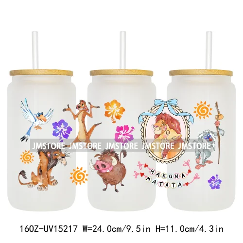Princess Cartoon Magical Mirror Bow UV DTF Stickers Ready to Transfer Cup Wrap Custom Labels For Libbey Can Glass Tumblers Mugs