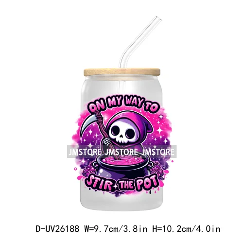 Antisocial Snarky Skeleton Skull UV DTF Transfer Stickers Decals For Libbey Cold Cups Mugs Durable Waterproof Custom Logo Labels