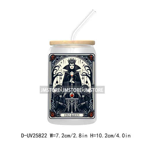 Cartoon Tarot Card UV DTF Transfer Stickers Decals For Libbey Cold Cups Mugs Durable Waterproof Custom Labels Magical Kingdom