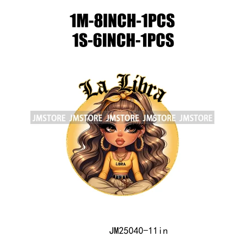 3d Custom Headband Hispanic Zodiac Girls Latina Constellation Lady DTF Iron On Transfers Stickers Ready To Press For T-shirts