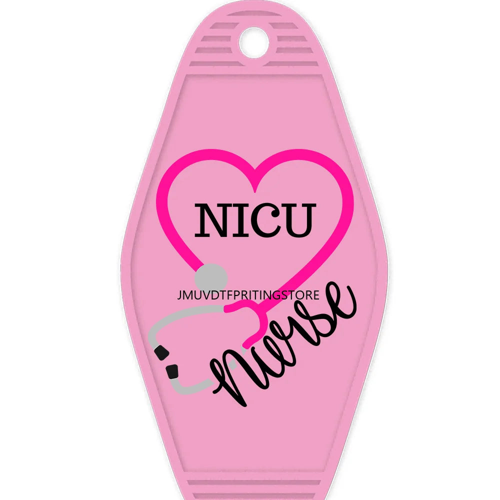 Nicu Nurse Respiratory Therapy High Quality WaterProof UV DTF Sticker For Motel Hotel Keychain Emergency Department