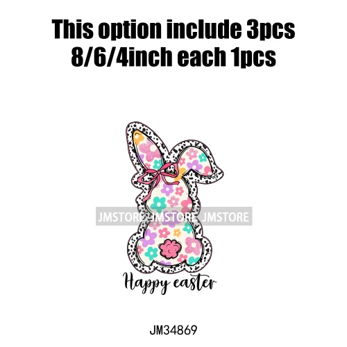 Cute Teacher Bunny Coquette Teaching Sweet Heart Floral Happy Easter Iron On DTF Transfers Stickers Ready To Press For Clothing