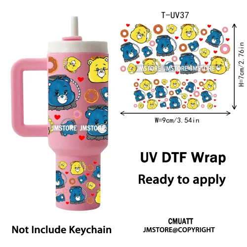 Trendy Cartoon Movies UV DTF Mini Tumbler Keychain Wraps Ready To Press High Quality Wraps UV Stickers for Tumbler Keychain