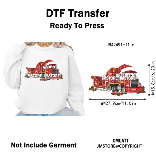 Glasses Cartoon Princess Animal Christmas Brushstroke Festive Vibes Iron on DTF Transfers Stickers Ready to Press for Hoodies