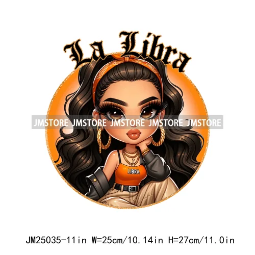 3d Custom Headband Hispanic Zodiac Girls Latina Constellation Lady DTF Iron On Transfers Stickers Ready To Press For T-shirts