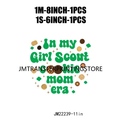 Funny In My Girl Mom Scout Cookie Era Print Logo Cookie Moms Girls Club Iron On DTF Transfer Stickers Ready To Press For Clothes