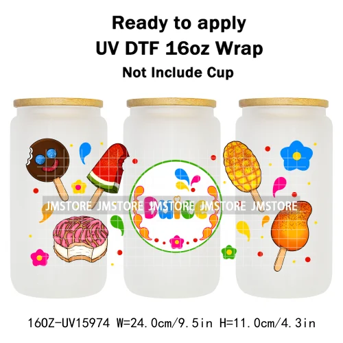 Mexican Culture Drinks Tequila Evil Eye 16OZ UV DTF Cup Wrap Ready To Apply Waterproof Transfer Stickers For Libbey Glass Can