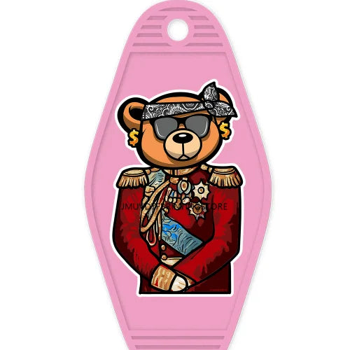 Self Made Bears High Quality WaterProof UV DTF Sticker For Motel Hotel Keychain Heartless Teddy Bear King Broken Heart