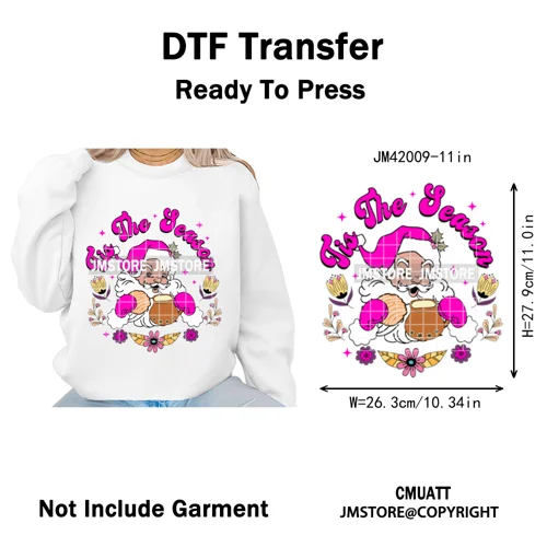 Feliz Navidad Mexican Christmas Concha Santa Latina Holiday Fiesta Iron on DTF Transfers Stickers Ready to Press for T-shirts