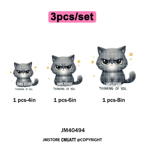 Funny Animal Snarky Inspire Quotes Dog Cat Sarcastic Saying Iron on DTF Washable Transfers Stickers Ready to Press for Clothes